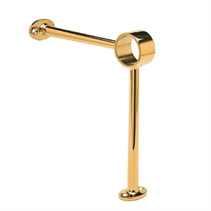 Fotstöd golvfäste vinkelformat, Ø38,1 mm, Mässing