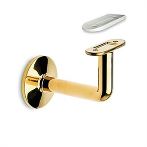 Handledarfäste vinkel, dold skruv, platt/rund handledare, Mässing