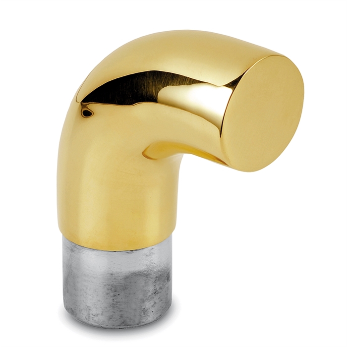 Ändpropp böjd, Ø38,1 mm, Mässing