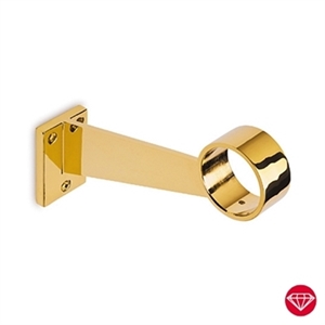 Fotstöd väggfäste rakt, Ø38,1 mm, Mässing