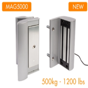 Locinox MAG5000 RAL9005 elektromagnetiskt lås med handtag.
