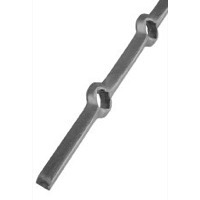 14 x 14 mm i smidesjärn